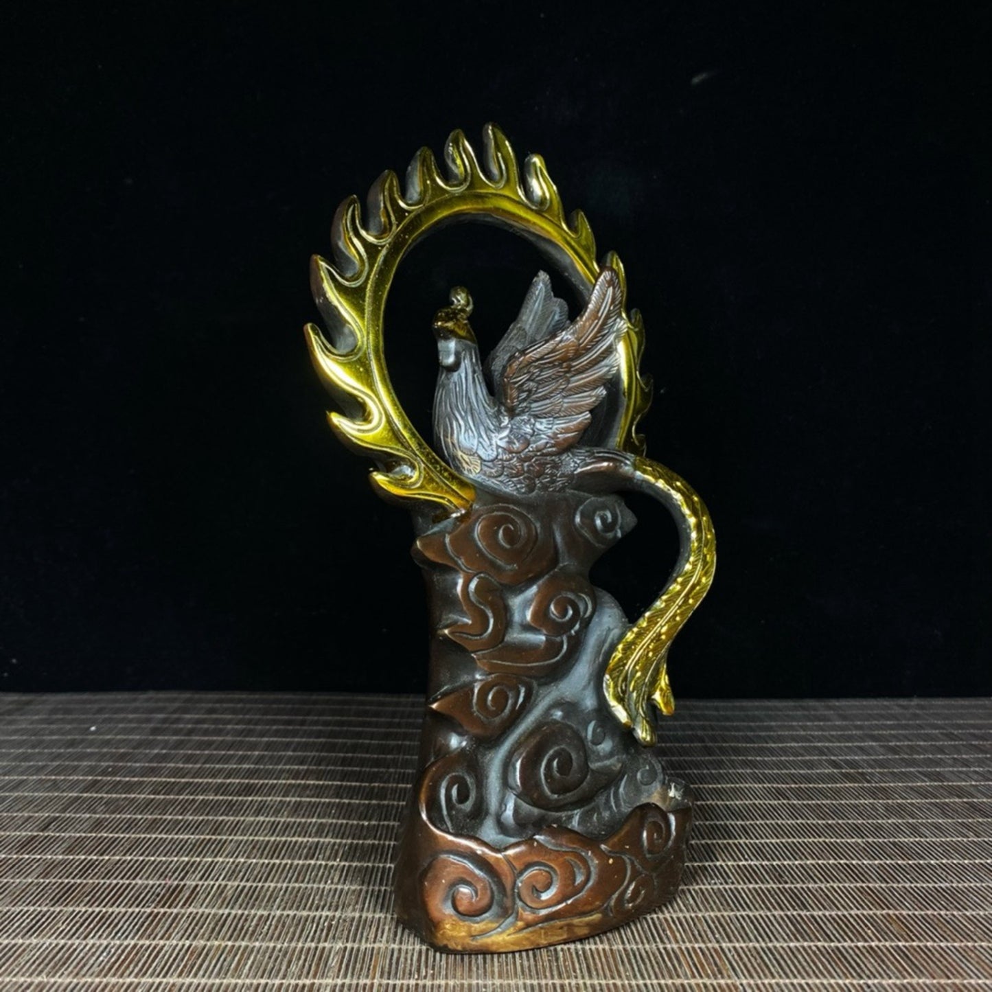 Pure copper gilded phoenix