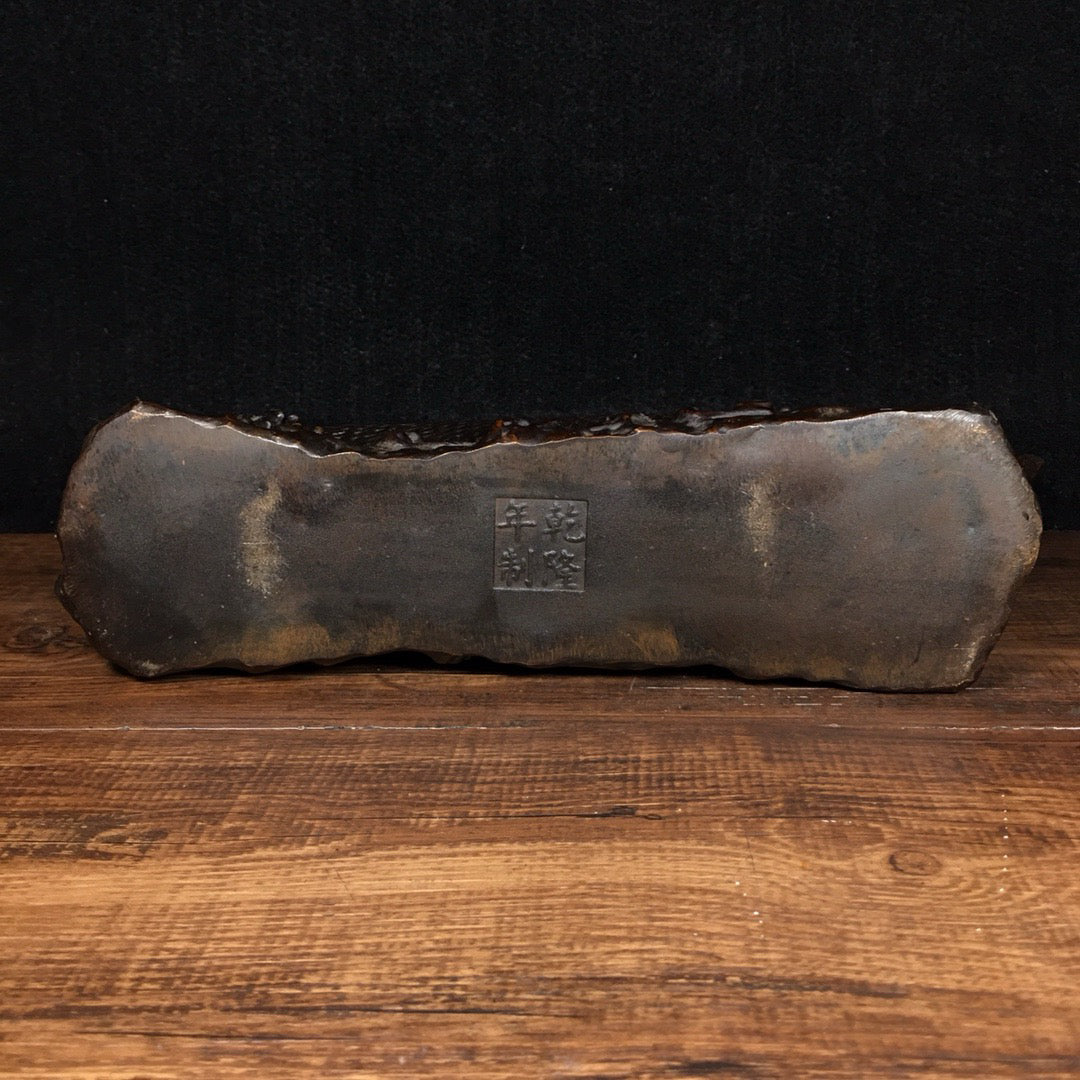 Chinese antique pure copper dragon boat medicine roller