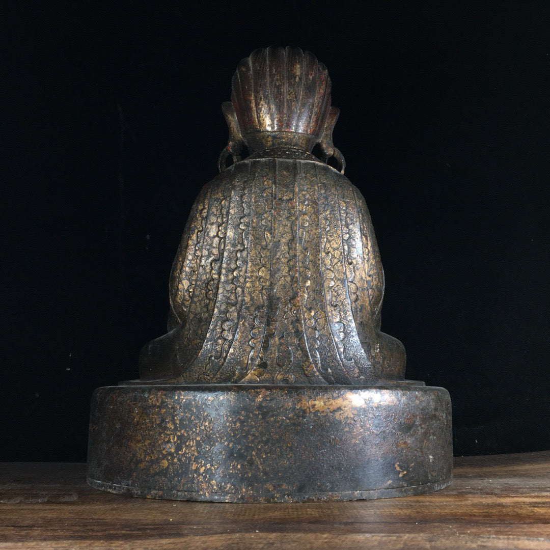 Chinese antique pure copper Zarba Buddha statue ornaments