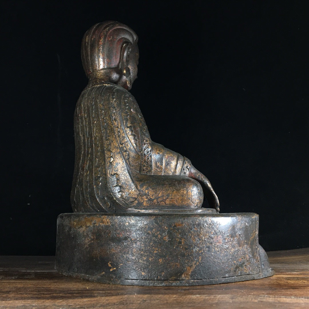 Chinese antique pure copper Zarba Buddha statue ornaments