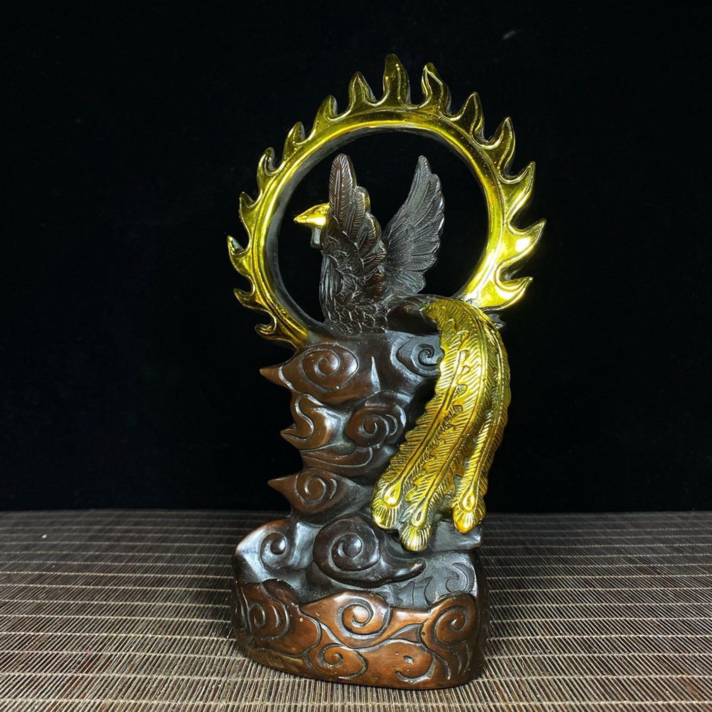 Pure copper gilded phoenix