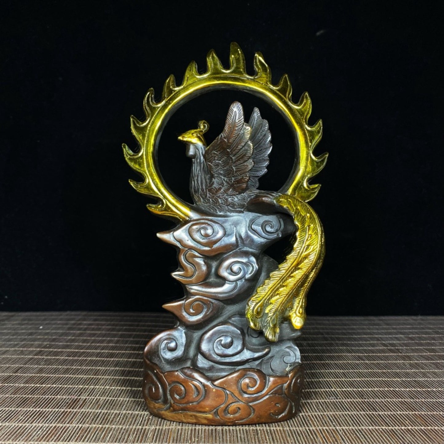 Pure copper gilded phoenix