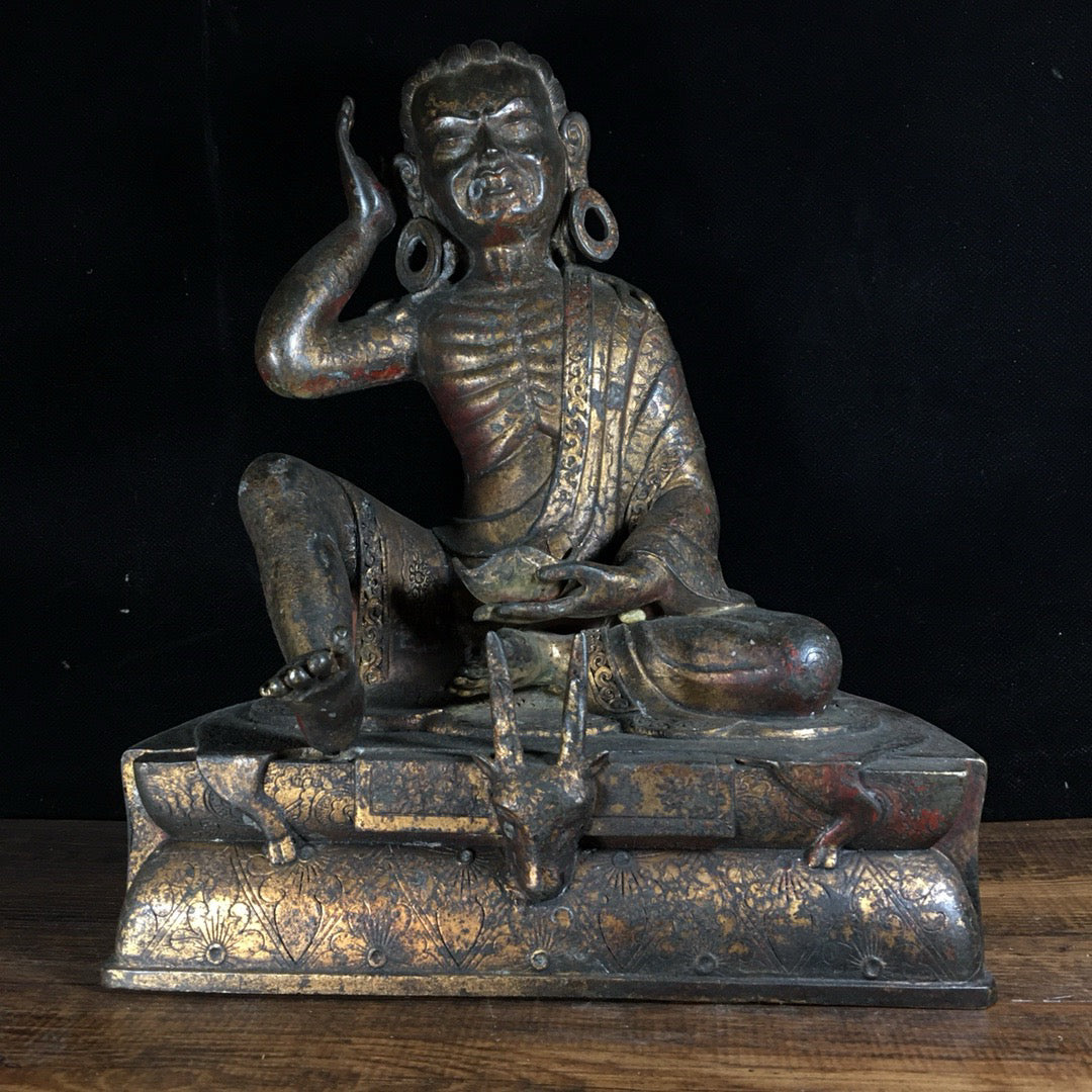 Chinese antique pure copper Zarba Buddha statue ornaments