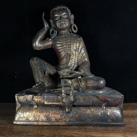 Chinese antique pure copper Zarba Buddha statue ornaments
