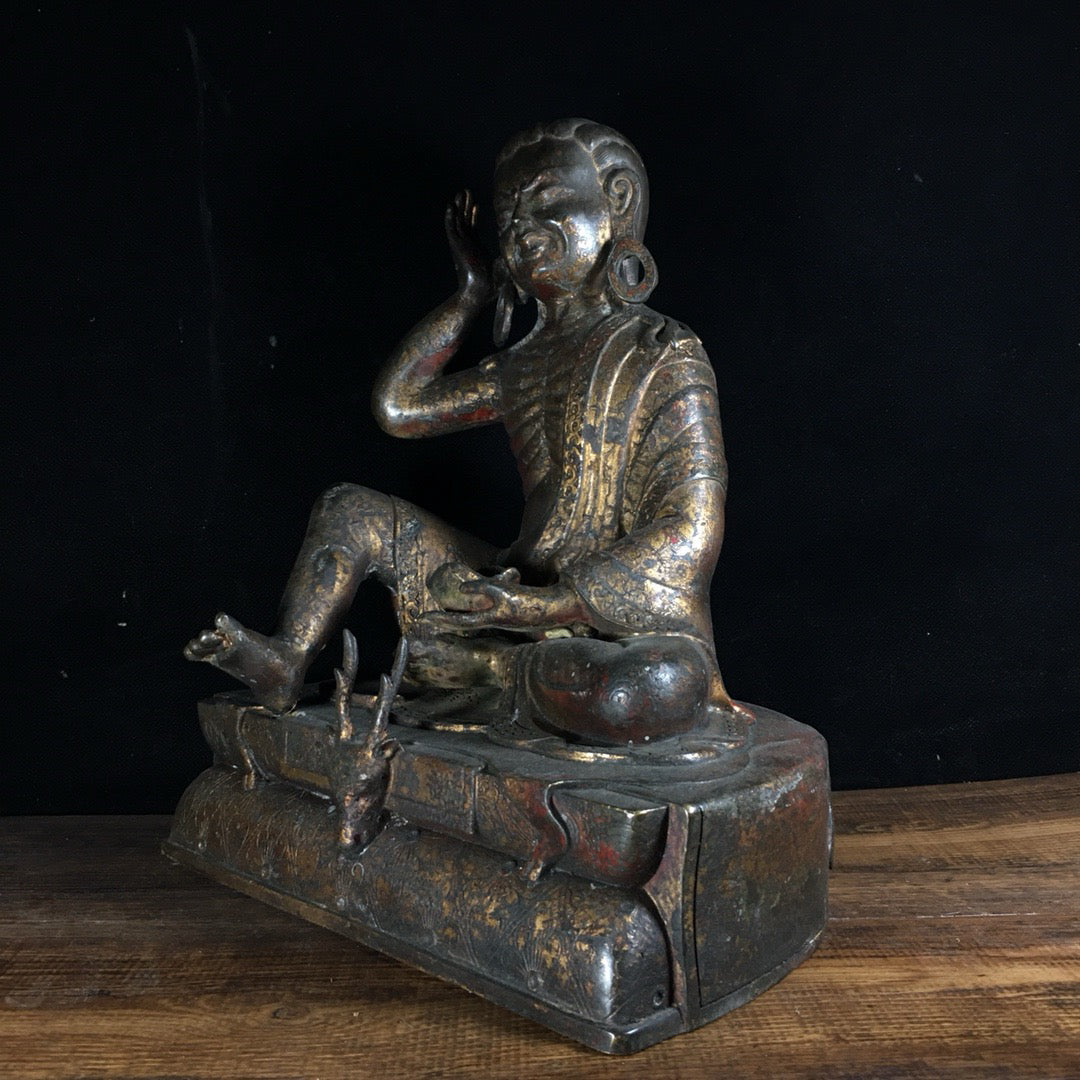 Chinese antique pure copper Zarba Buddha statue ornaments