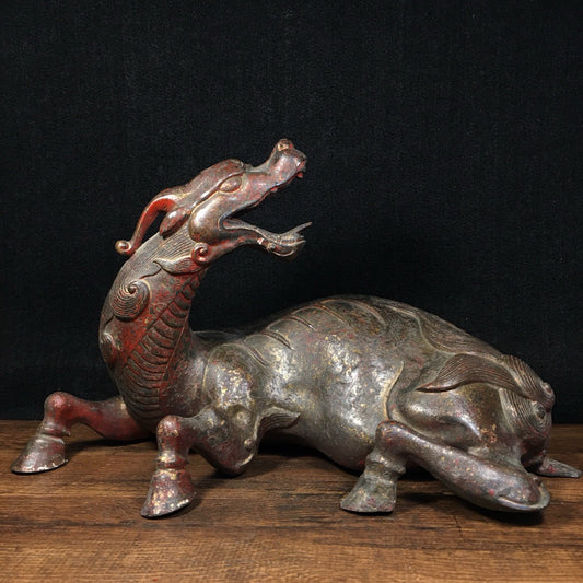 Chinese Antique Pure Copper Return Lucky Beast