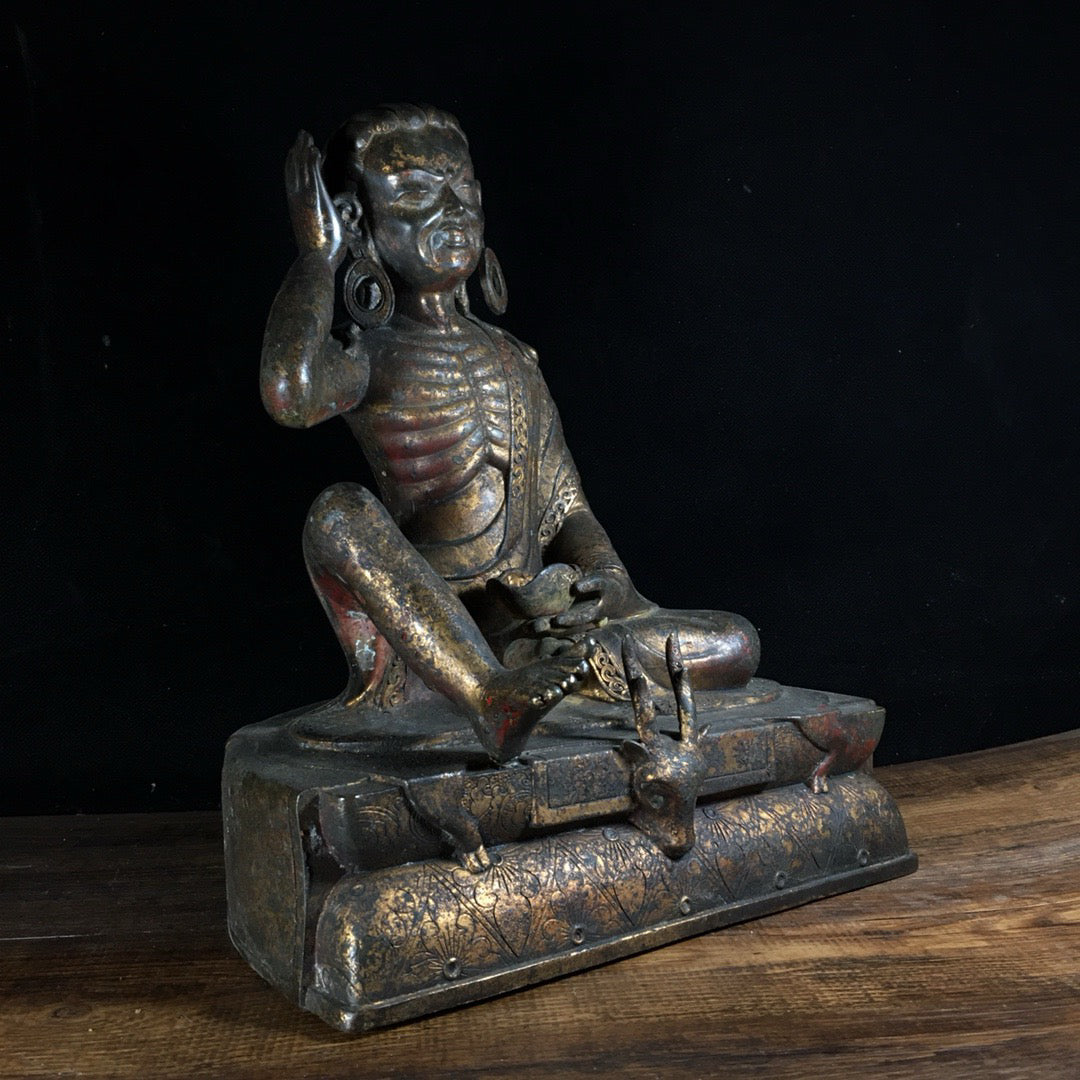 Chinese antique pure copper Zarba Buddha statue ornaments