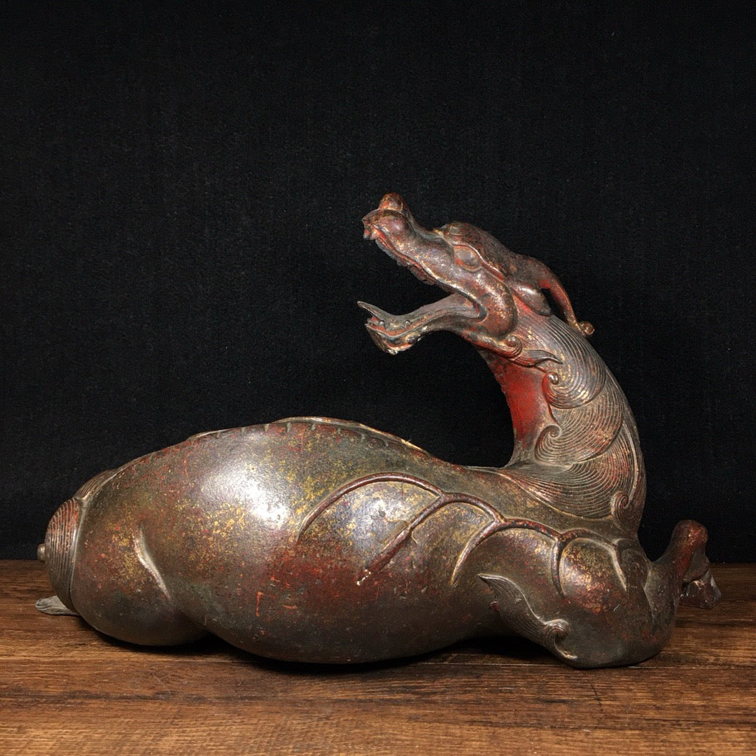 Chinese Antique Pure Copper Return Lucky Beast