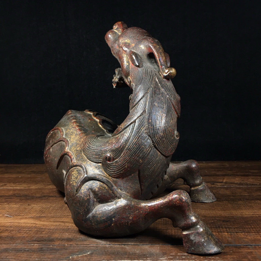 Chinese Antique Pure Copper Return Lucky Beast