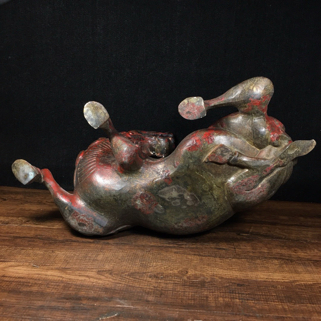 Chinese Antique Pure Copper Return Lucky Beast