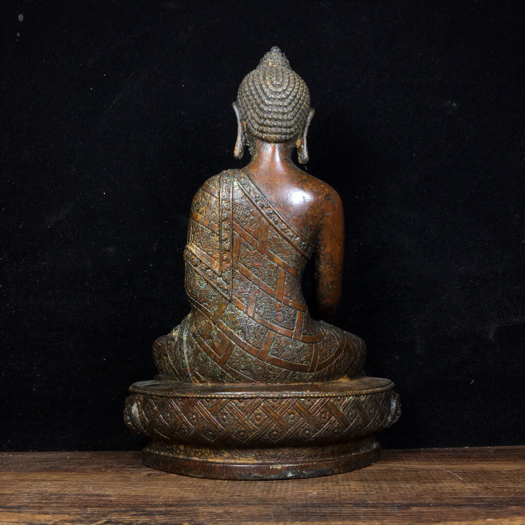 Chinese antique pure copper figure ornaments of Shakyamuni Buddha