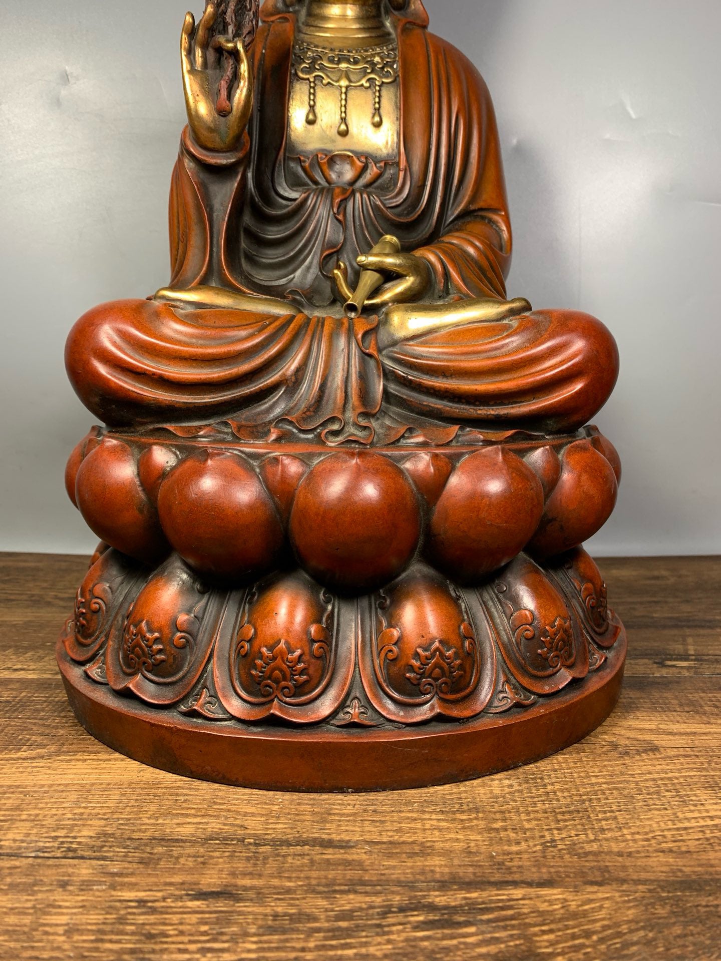 Chinese antique pure copper Guanyin Bodhisattva