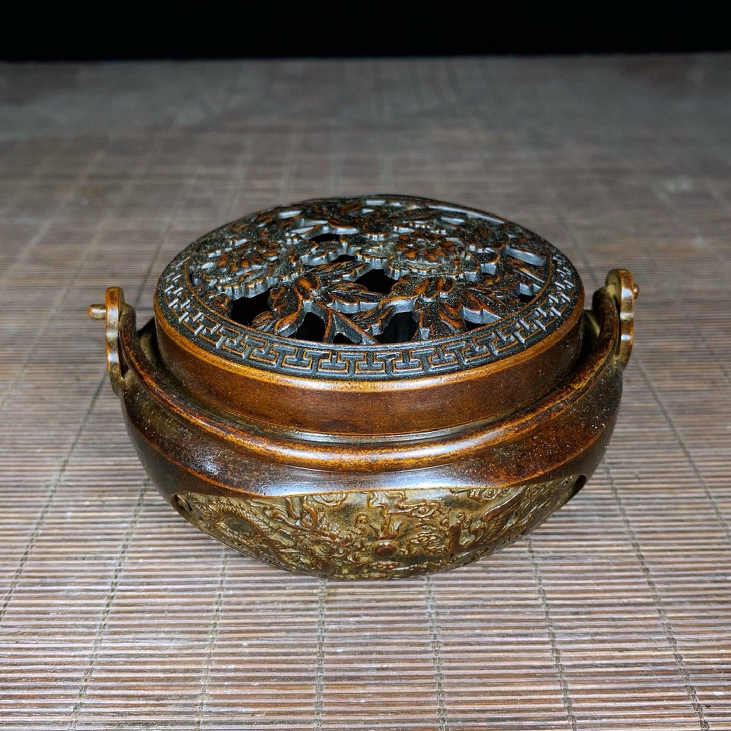 Pure Copper Centennial Harmony Bottom Dragon and Phoenix Handmade Stove