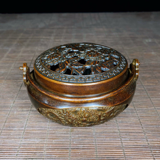 Pure Copper Centennial Harmony Bottom Dragon and Phoenix Handmade Stove
