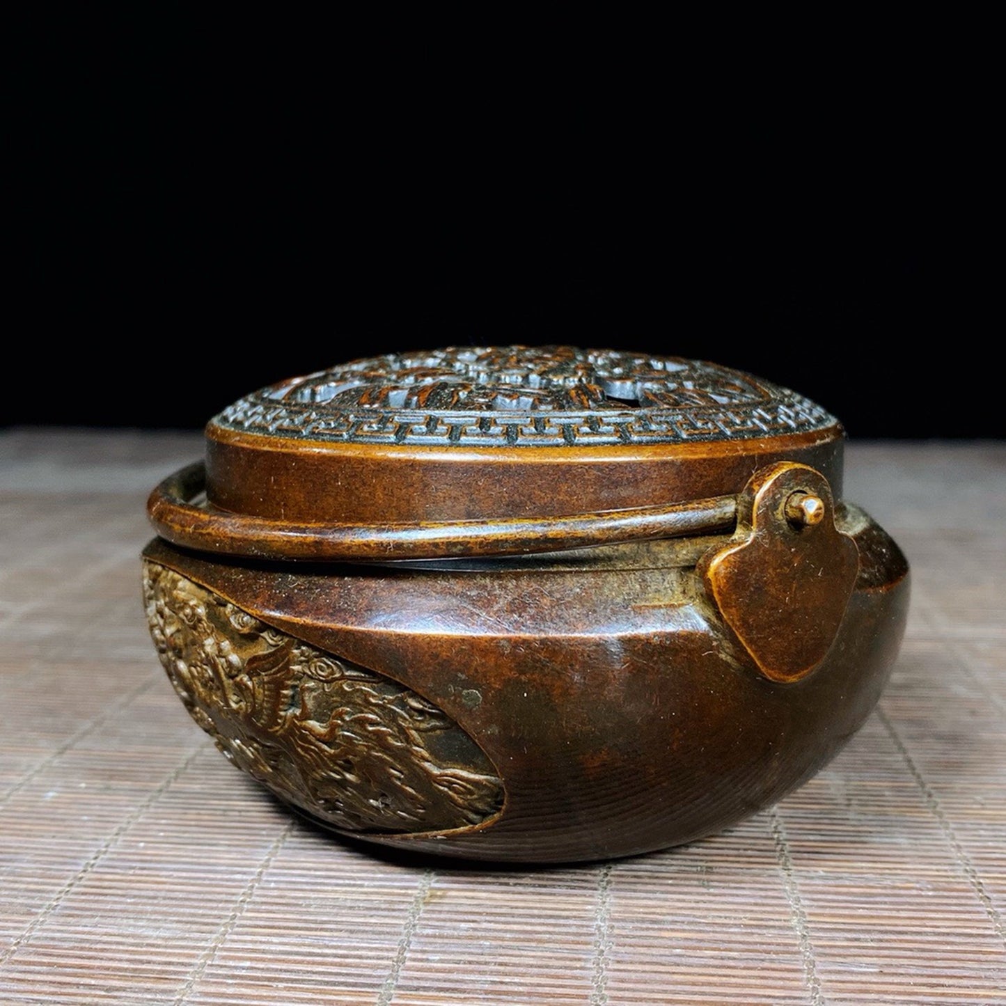 Pure Copper Centennial Harmony Bottom Dragon and Phoenix Handmade Stove