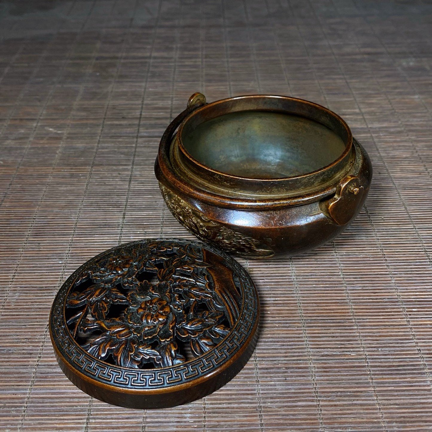 Pure Copper Centennial Harmony Bottom Dragon and Phoenix Handmade Stove