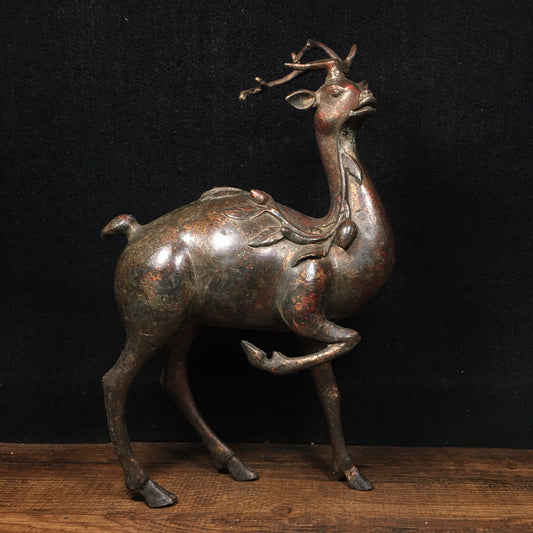 Chinese Antique Pure Copper Wealthy Deer
