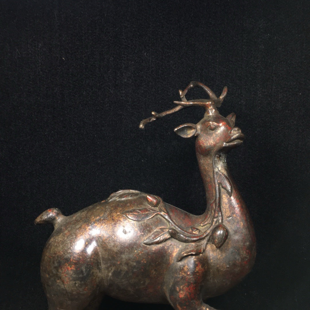 Chinese Antique Pure Copper Wealthy Deer