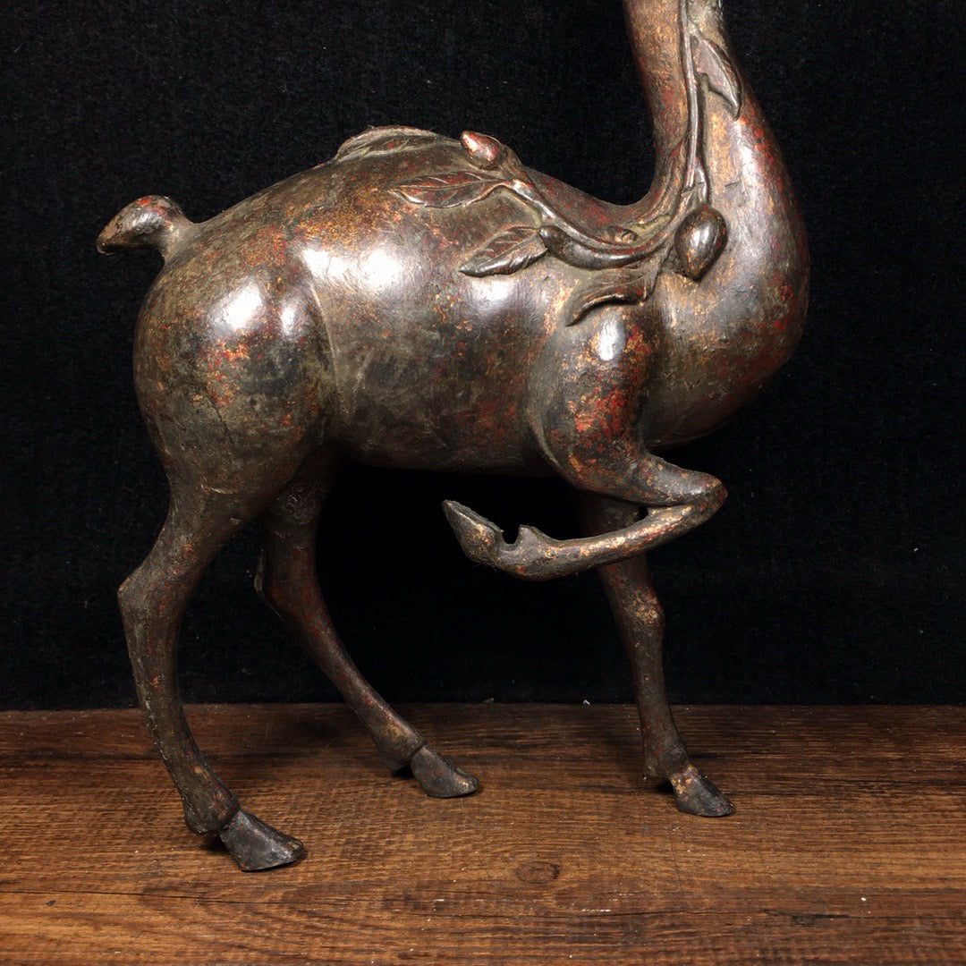 Chinese Antique Pure Copper Wealthy Deer