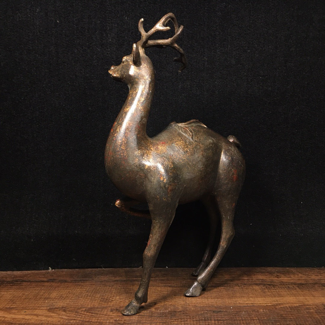 Chinese Antique Pure Copper Wealthy Deer