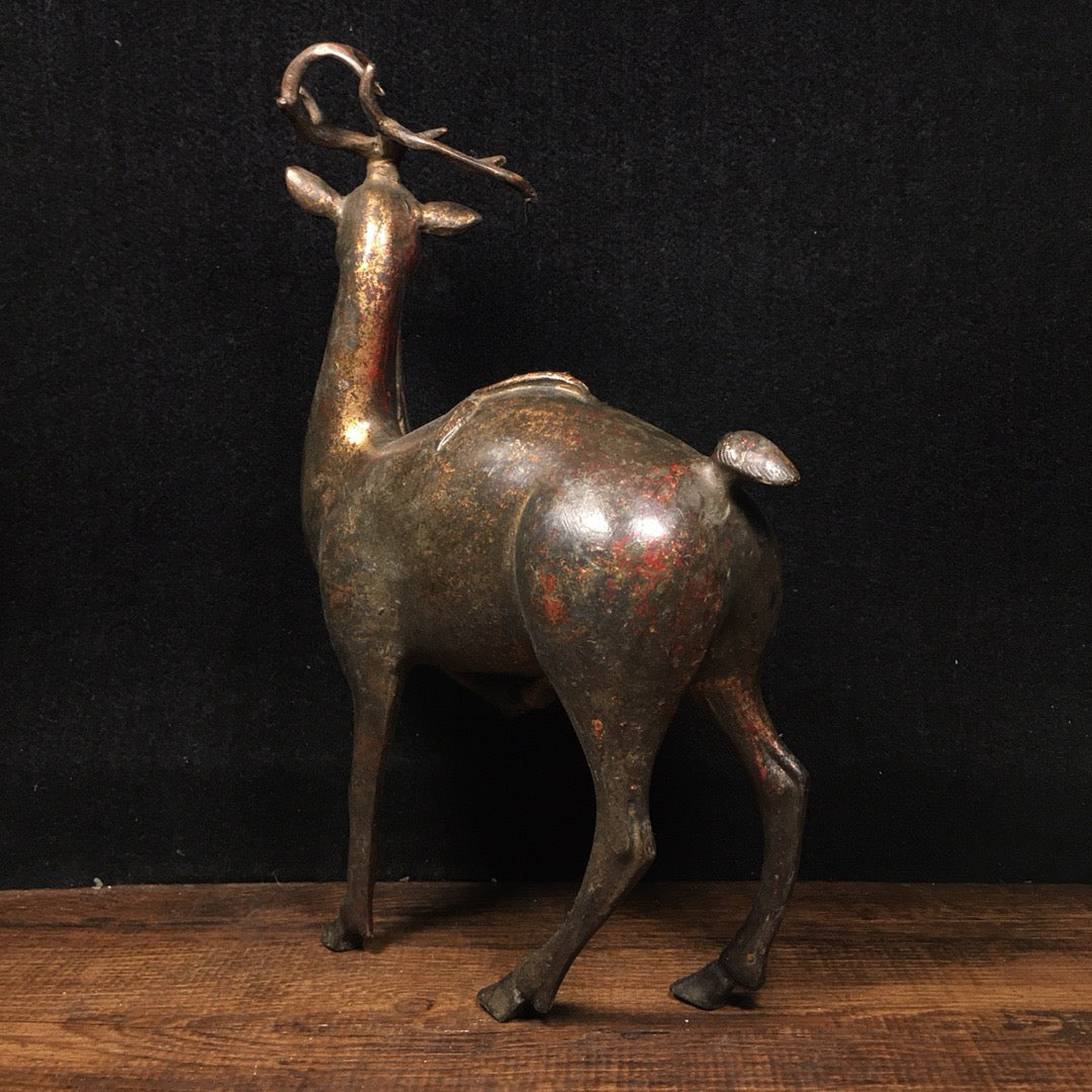 Chinese Antique Pure Copper Wealthy Deer