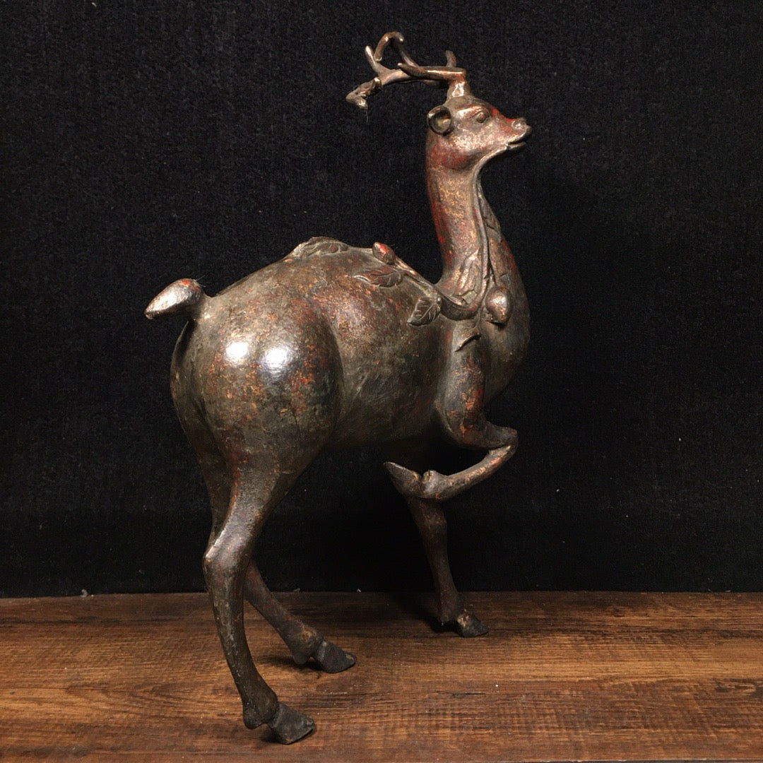 Chinese Antique Pure Copper Wealthy Deer