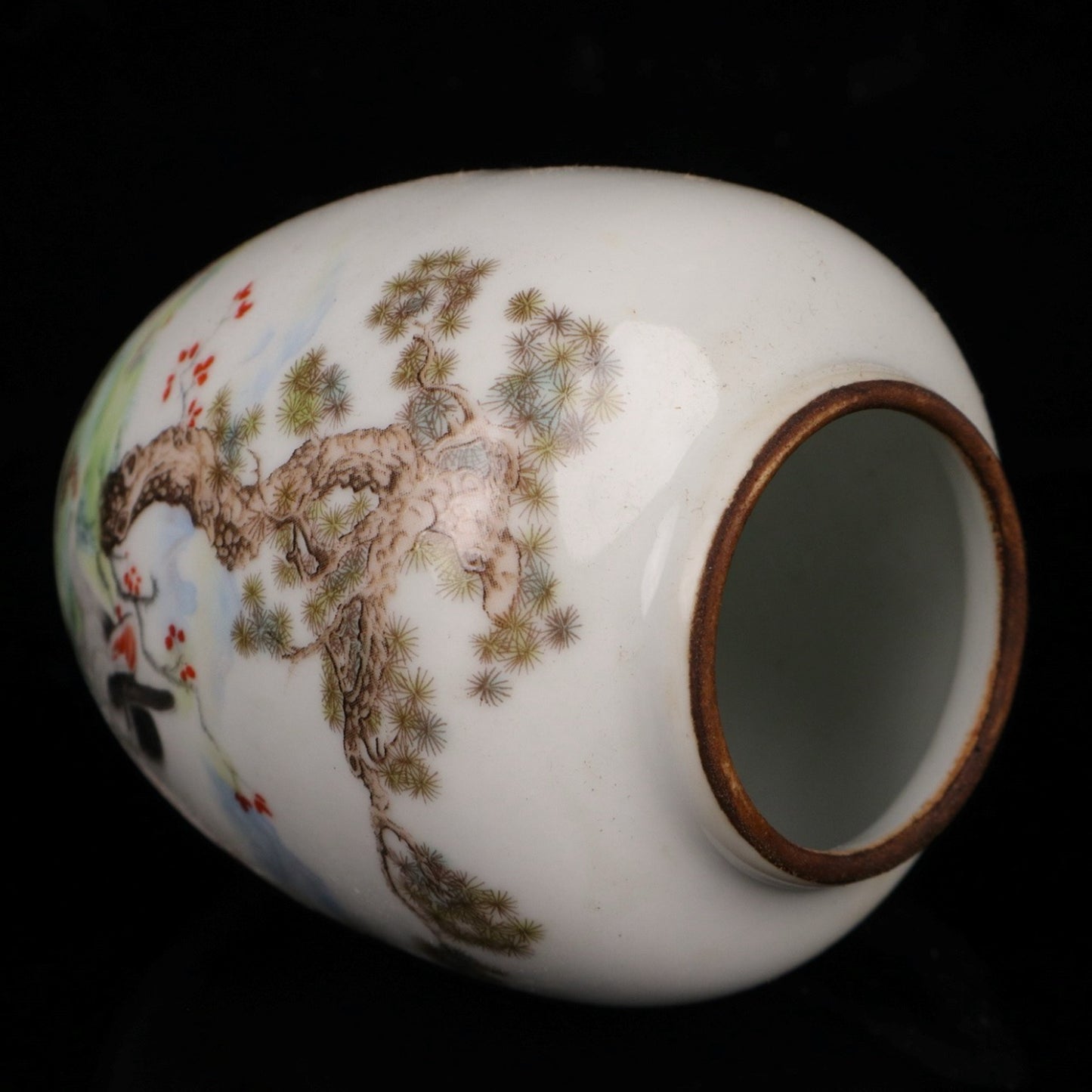 Pink Jade Rabbit with Auspicious Pattern Small Tea Jar