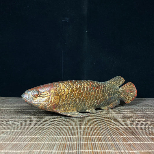 Old copper tire mud gold dragon fish