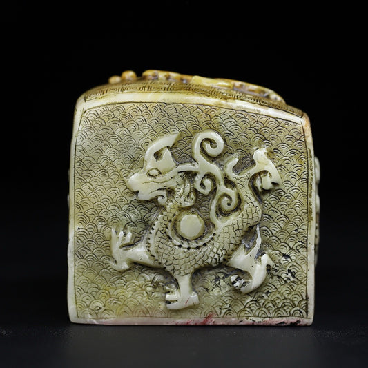 Shoushan Stone Carving: Four Divine Beast Seals of Qinglong, Baihu, Zhuque, and Xuanwu