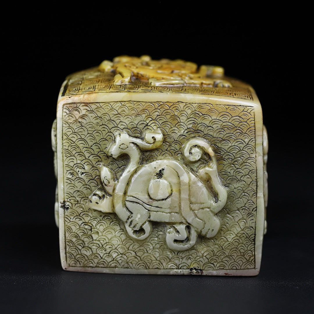 Shoushan Stone Carving: Four Divine Beast Seals of Qinglong, Baihu, Zhuque, and Xuanwu