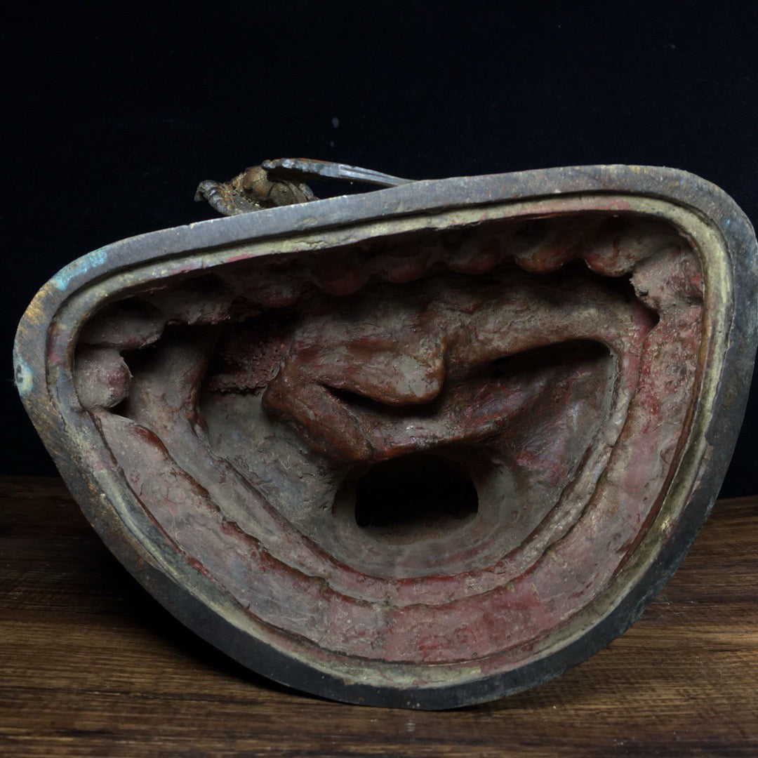 Chinese antique pure copper esoteric Huang Caishen ornament