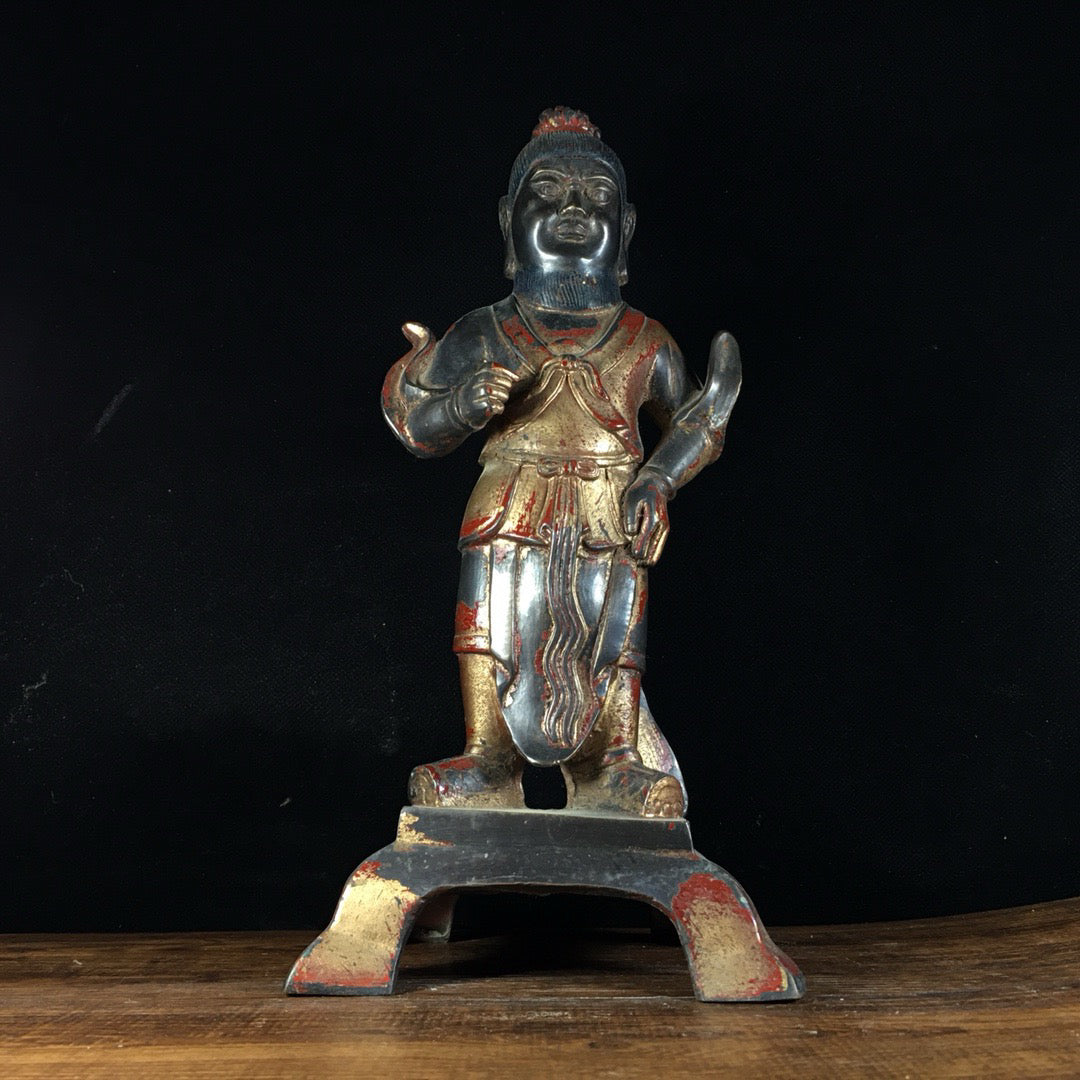 Chinese antique pure copper gilded Buddha statue ornaments
