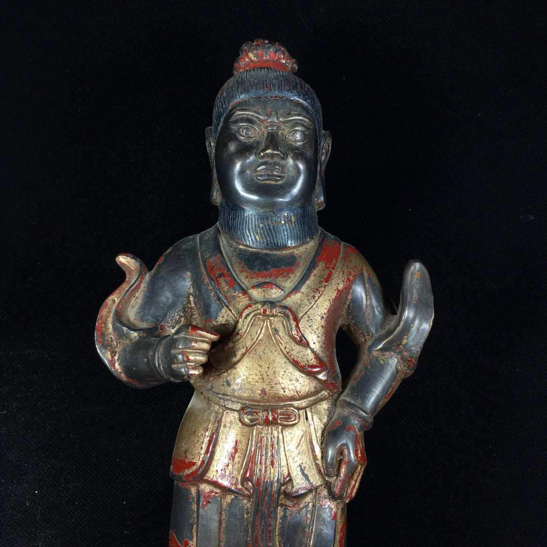 Chinese antique pure copper gilded Buddha statue ornaments