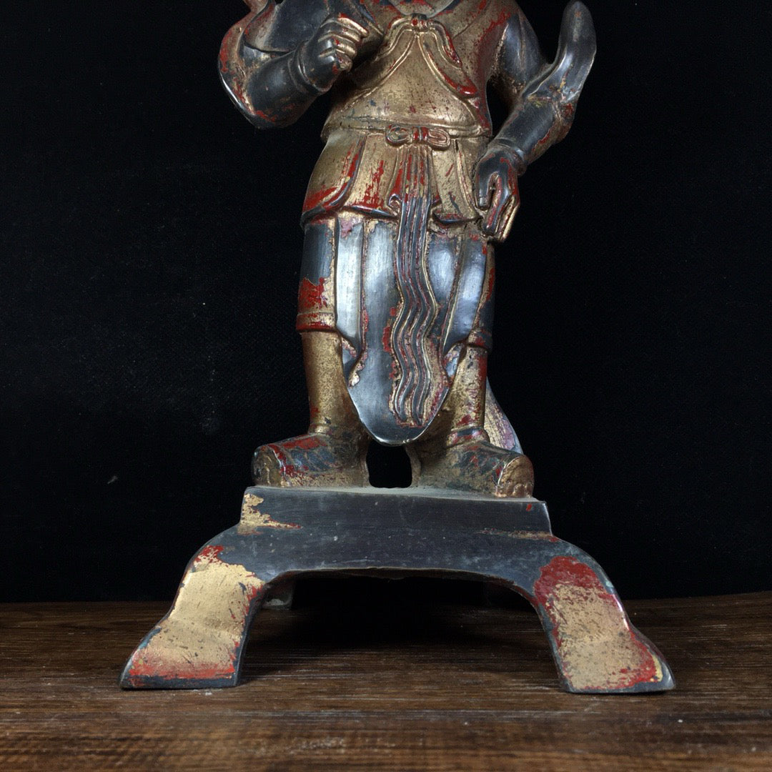 Chinese antique pure copper gilded Buddha statue ornaments