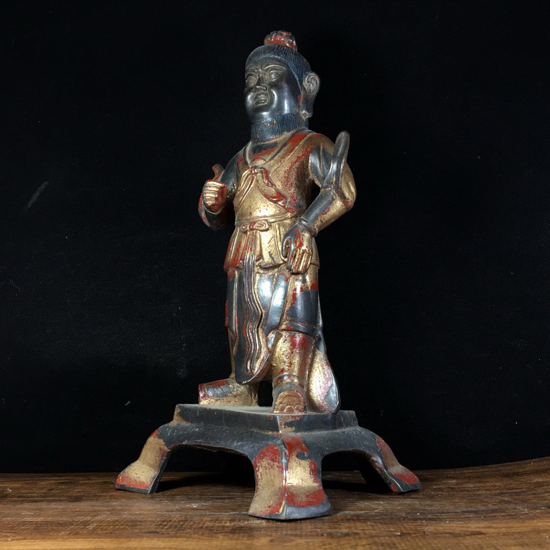 Chinese antique pure copper gilded Buddha statue ornaments