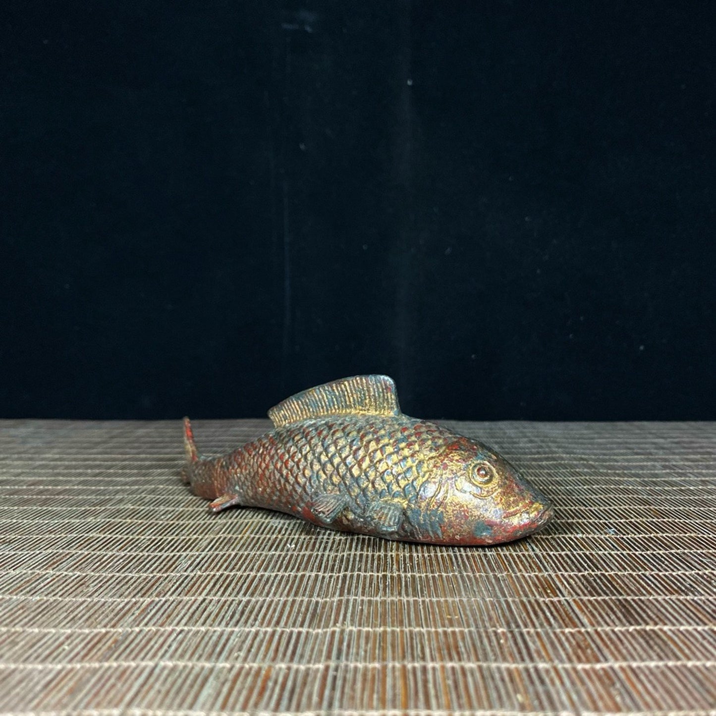 Old copper tire mud gold wheat ear fish