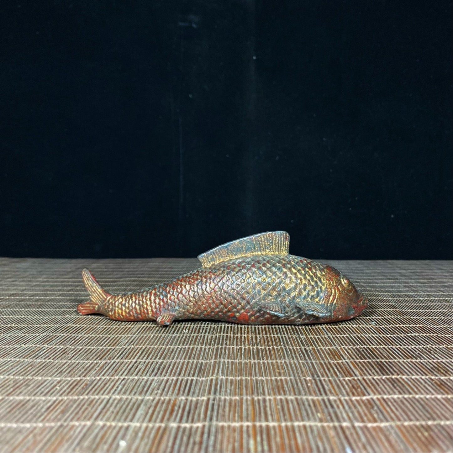 Old copper tire mud gold wheat ear fish