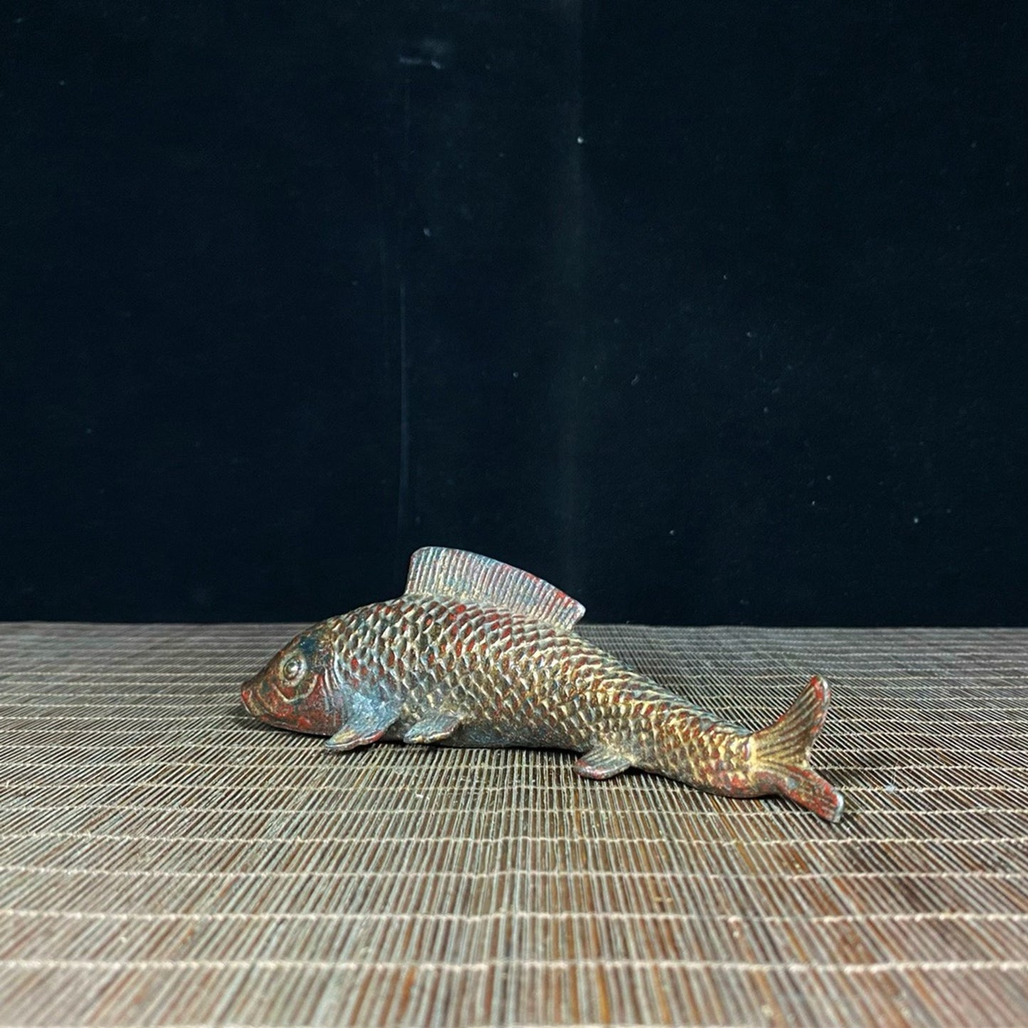 Old copper tire mud gold wheat ear fish