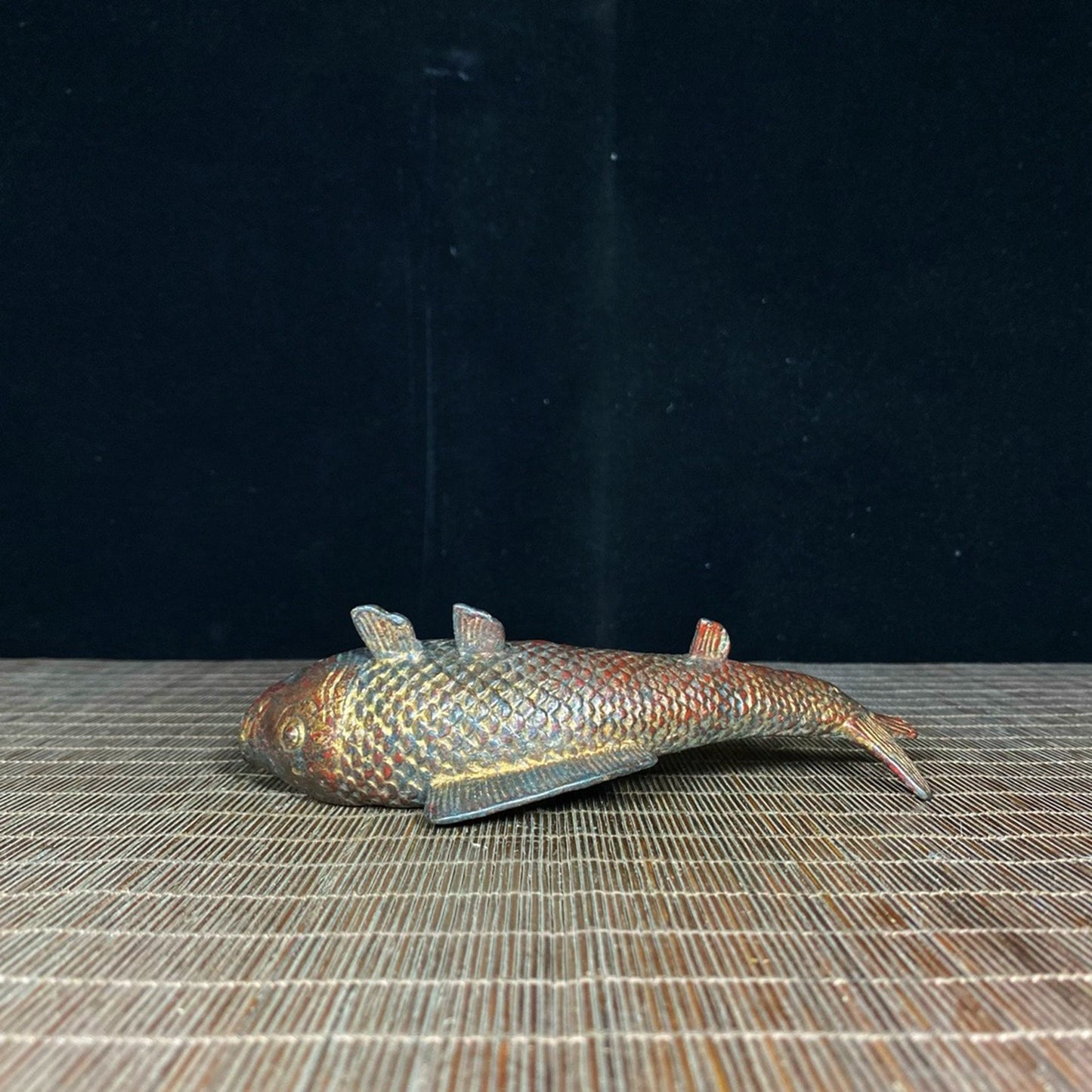 Old copper tire mud gold wheat ear fish