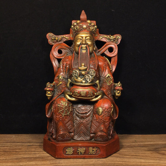Chinese Antique Pure Copper God of Wealth