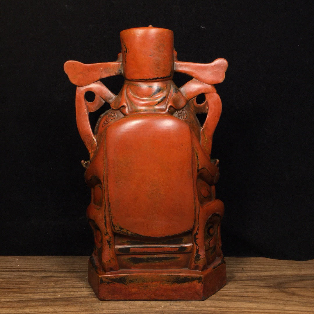 Chinese Antique Pure Copper God of Wealth