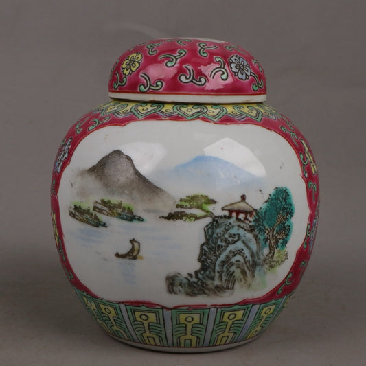 Pink Window Landscape Pattern Treasure Pearl Altar