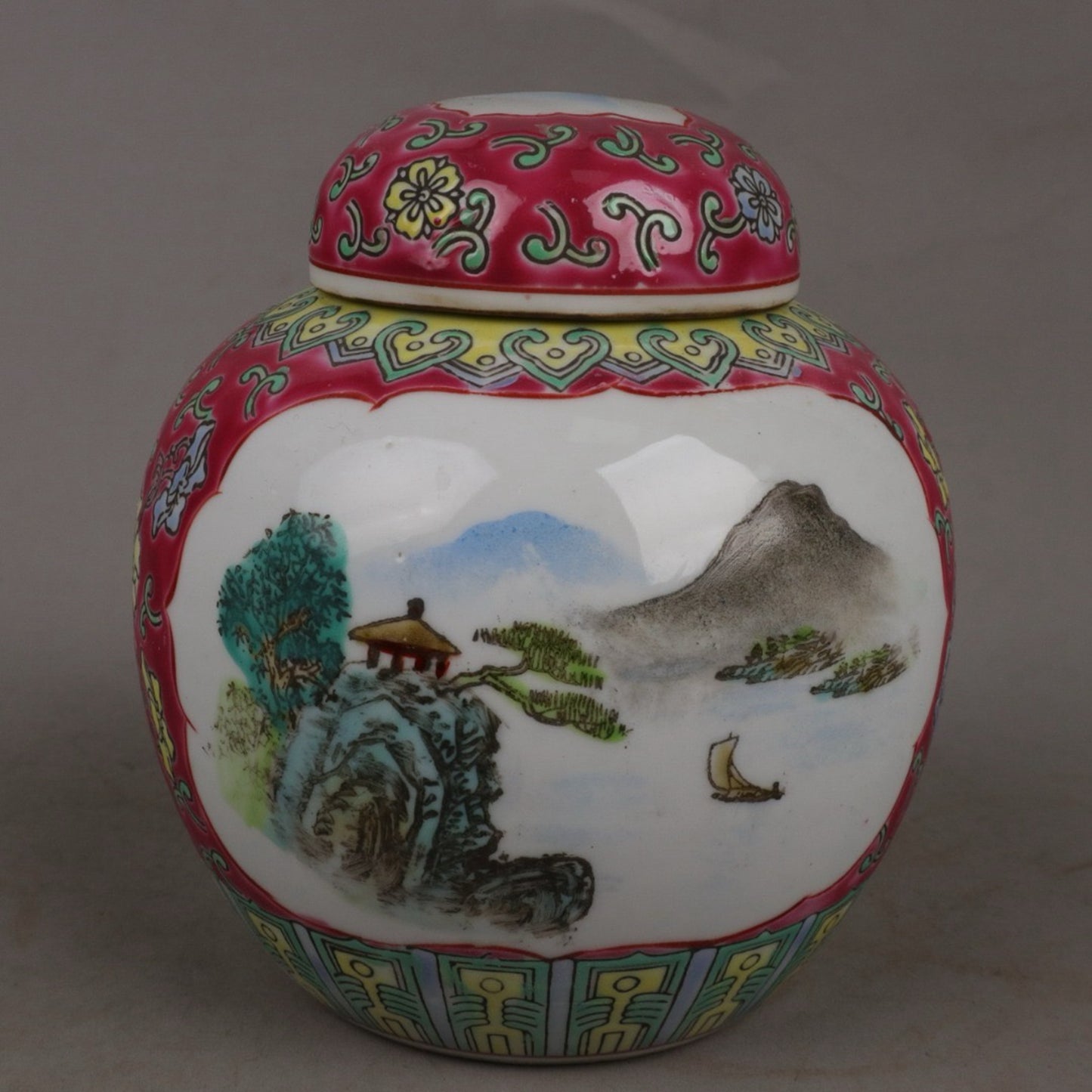 Pink Window Landscape Pattern Treasure Pearl Altar