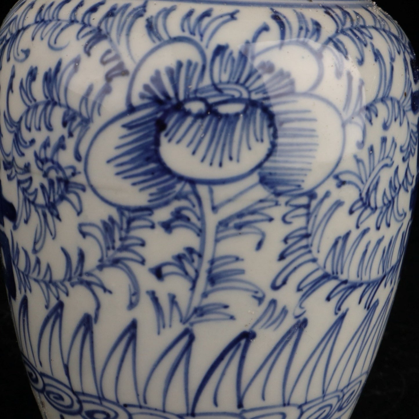 Blue and White Double Happiness Tea Jar