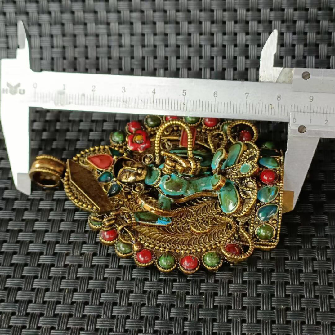 Chinese antique Manjusri Bodhisattva protective Buddha pendant brand