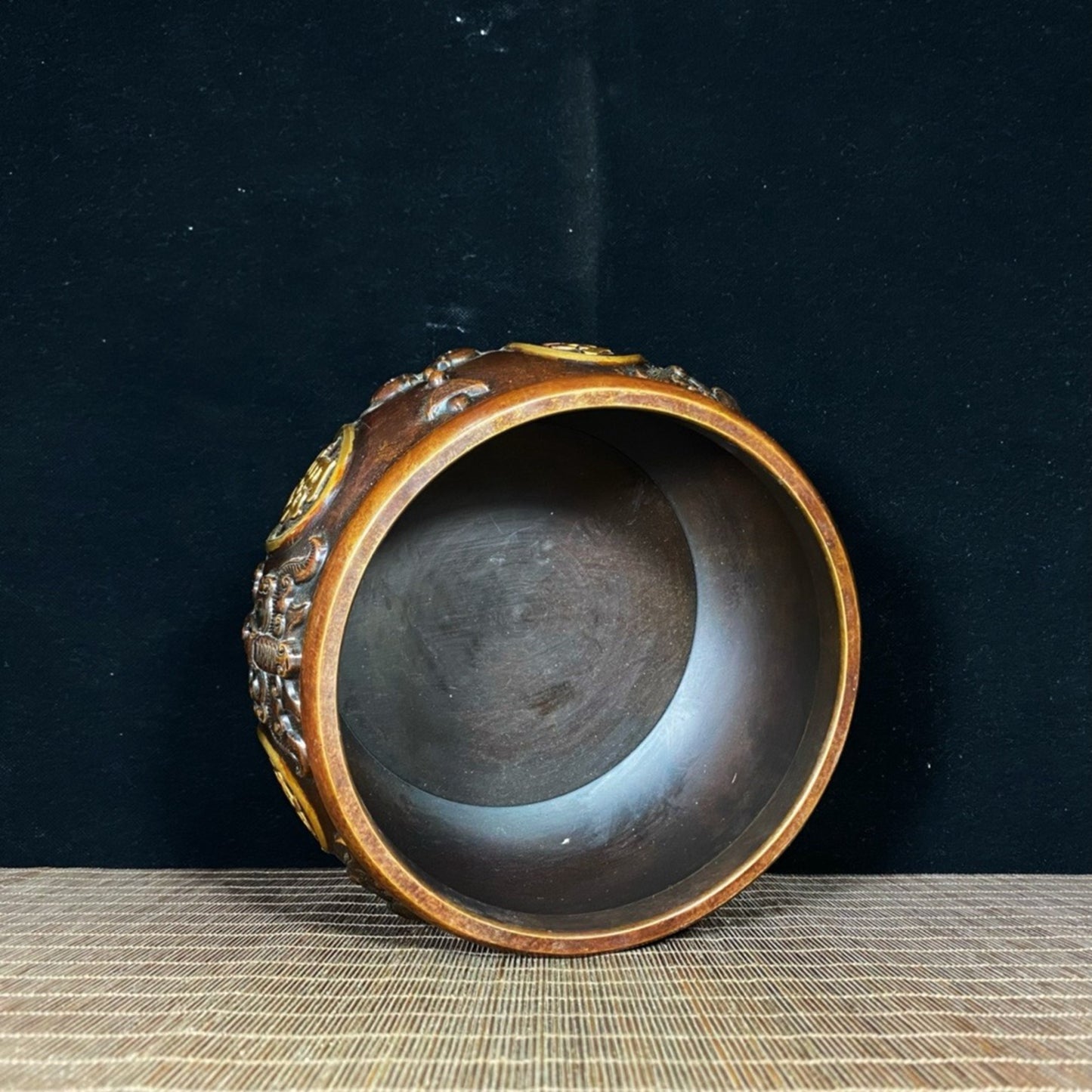 Pure copper gilded five blessings facing the door treasure trove