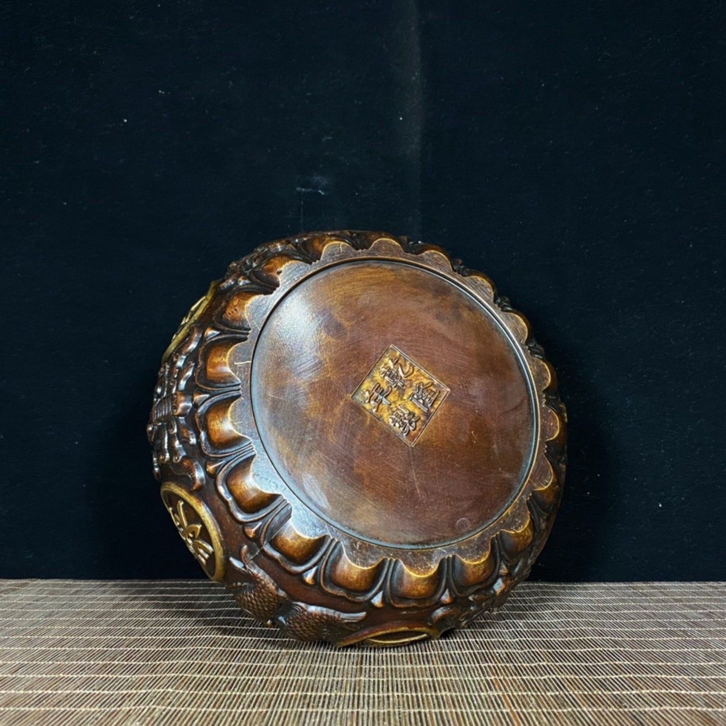 Pure copper gilded five blessings facing the door treasure trove