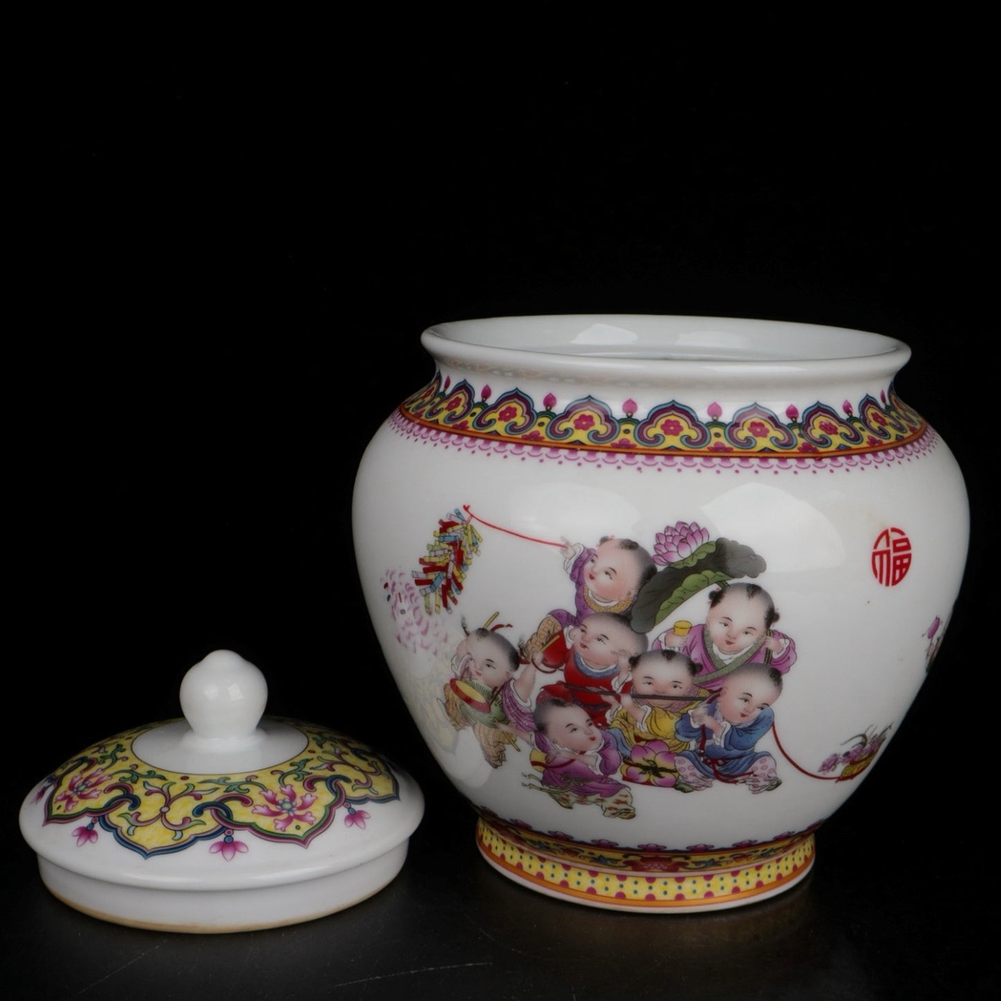 Pink Boy Naughty Spring Pattern Cap Jar
