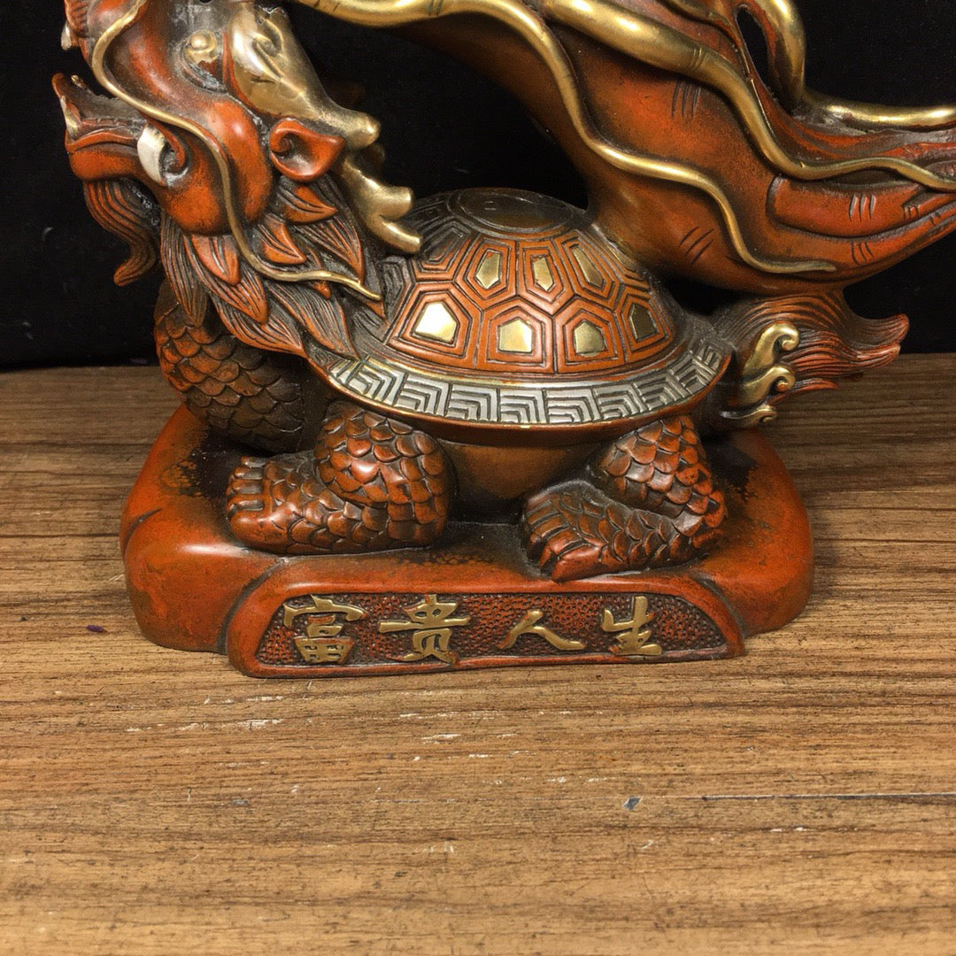 Chinese antique pure copper lucky and wealthy life ornaments