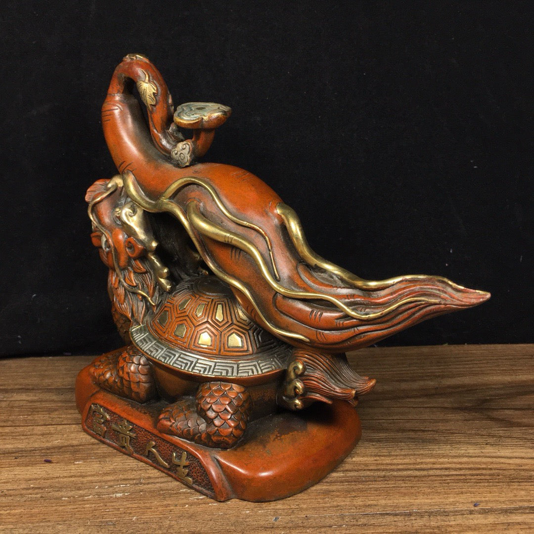 Chinese antique pure copper lucky and wealthy life ornaments